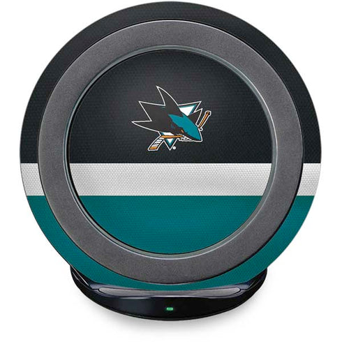 NHL San Jose Sharks Jersey Fast Charge Wireless Charging Stand Skin